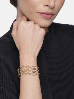 Estele - Gold Plated Multi Bubble Trendy Bracelet for Women